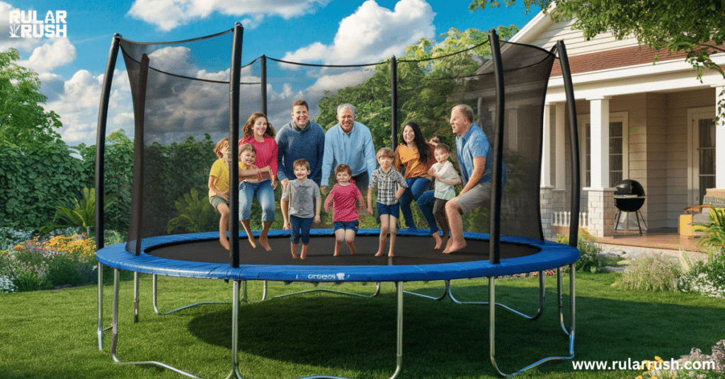 An Average-Sized Backyard Trampoline