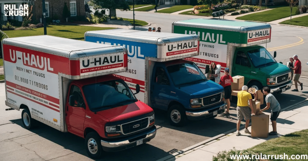 6. Three Standard U-Haul Trucks