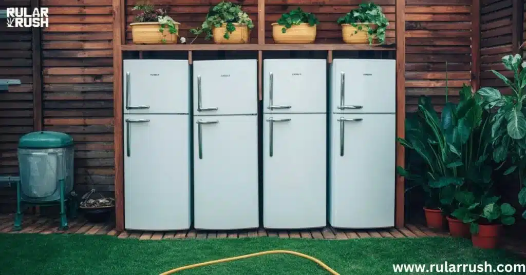 6. Four Refrigerators Stacked Vertically