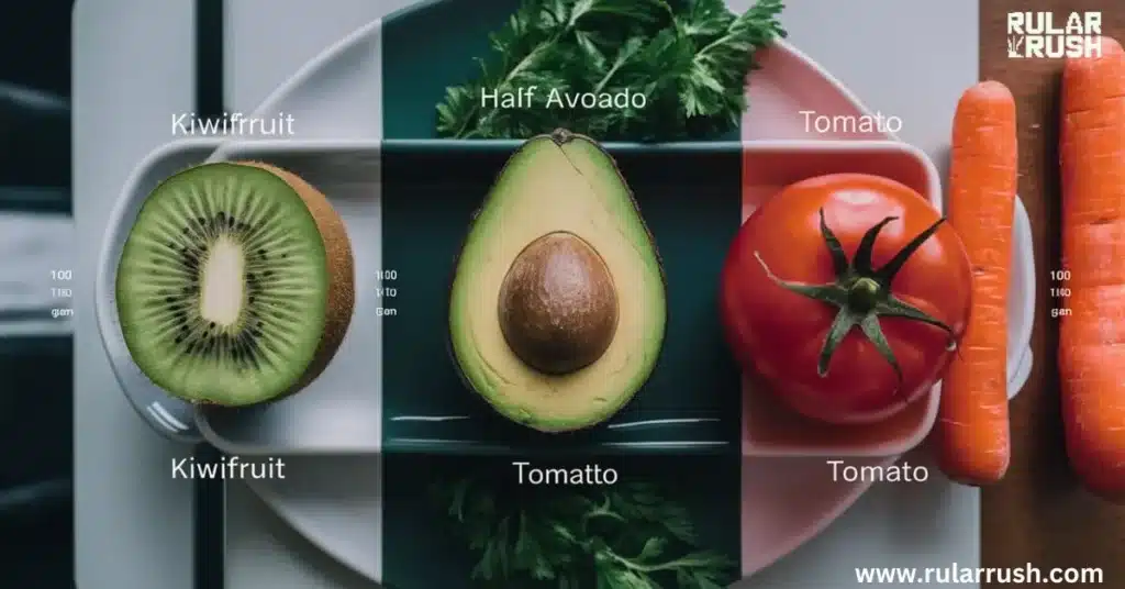 Fruits and Vegetables Weighing 100 Grams