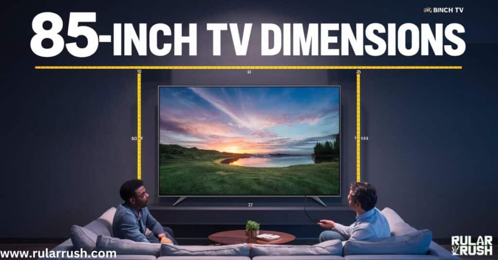 85 inch tv dimensions